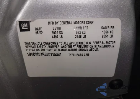 2003 Cadillac Cts Standard from USA, damaged, VIN 1G6DM57N330115381